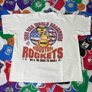 Vintage 1995 NBA Houston Rockets Finals Champs Basketball Tee
